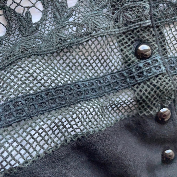 PLENTY BY TRACY REESE Cropped Tiny/Vintage Style Lace Cardigan Sweater - Picture 9 of 10